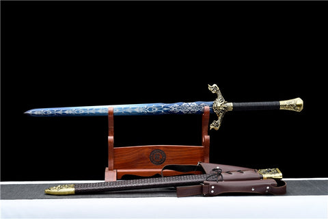Handmade Spring Steel Chinese Sword With Brown Sheath#1181