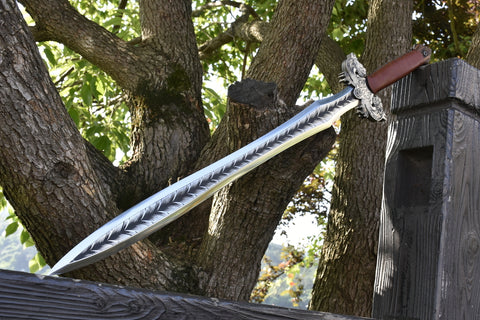 Dragon Sword  Handmade High Performance Stainless Steel With Leather Sheath #1256