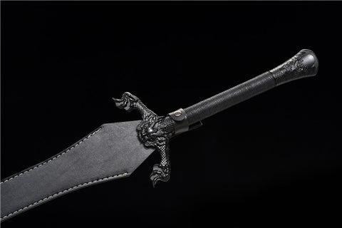Dragon Sword Handmade Spring Steel With  Artificial Leather Sheath#1177