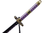 minikatana one piece Roronoa Zoro Nidai Kitetsu black purple knife keychain clasps pop-up 8.9" Great sword key ring toy katana stand#1222