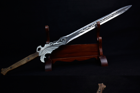 Hand-forged Stainless Steel Sword with Leather Sheath#1084