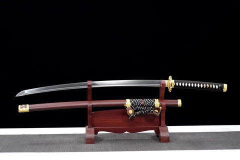 Handmade High Carbon Steel Full Tang Real Japanese Katana With Red Sheath #1019