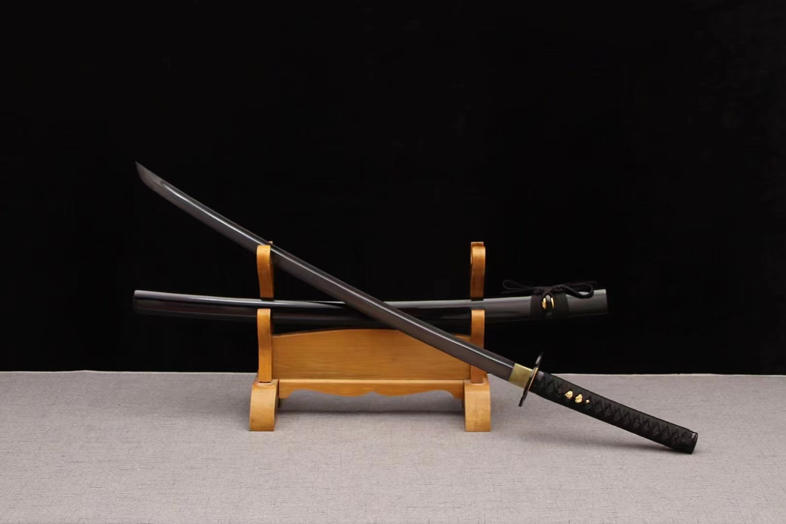 Full Tang Black Tensa Zangetsu Sword of Ichigo Kurosaki (Japanese