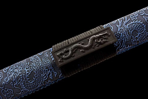 Handmade High Carbon steel Chinese Sword With Blue Sheath#1246