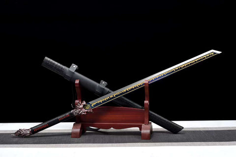 Handmade Manganese steel Chinese Sword With Wolf Head#1294