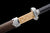 Handmade Wooden Ninjato Bamboo Blade Practice Sword With Brown Leather Sheath #1517