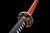 Handmade Wooden Katana Mahogany Blade Practice Sword With Red Sheath #1495