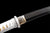 Handmade Japanese T10 Steel Short Tanto Sword With Silver Wolf Scabbard Clay Tempered #1417