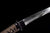 Handmade Japanese T10 Steel Short Tanto  Sword With Black Scabbard Clay Tempered #1426