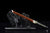 Handmade Japanese Damascus Steel Short Straight Tanto  Sword With Red Blade #1408