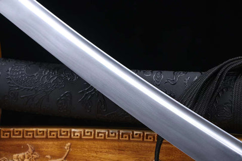 Handmade Manganese steel Japanese Tanto Clay temperd With Leather Sheath Real Tanto Sharped #1577