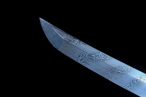 Handmade Twisted Pattern Steel Japanese Tanto With Pattern Sheath Real Tanto Sharped #1592