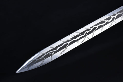 Hand-forged Stainless Steel Sword with Leather Sheath#1084