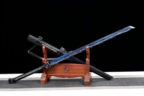 Handmade Manganese steel Chinese Sword With Blue Pattern#1336
