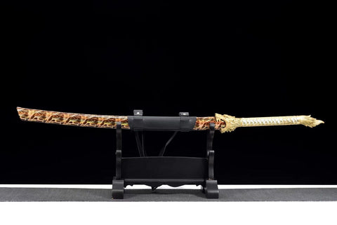 Handmade Manganese steel Chinese Sword With Golden Hilt#1365