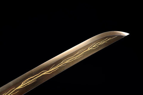 Handmade Manganese steel Chinese Sword With Golden Hilt#1365