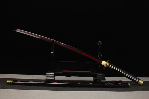 Sharped  One Piece Roronoa Zoro Shusui Katana Sword Handmade High carbon steel  with Wood Sheath #1141