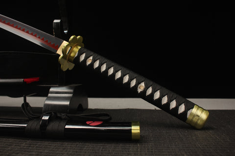 Sharped  One Piece Roronoa Zoro Shusui Katana Sword Handmade High carbon steel  with Wood Sheath #1141