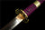 Sharped  One Piece Kitetsu katana sword Handmade T10 steel Anime Katana With Sheath Wrapped Rope Purple#1151
