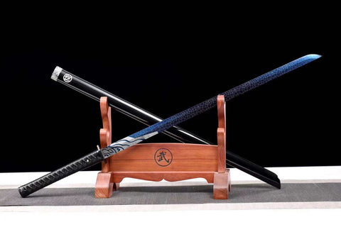 Handmade Spring steel Chinese Sword With Black Sheath#1363