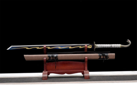 Handmade Manganese steel Chinese Sword With Black Sheath#1367